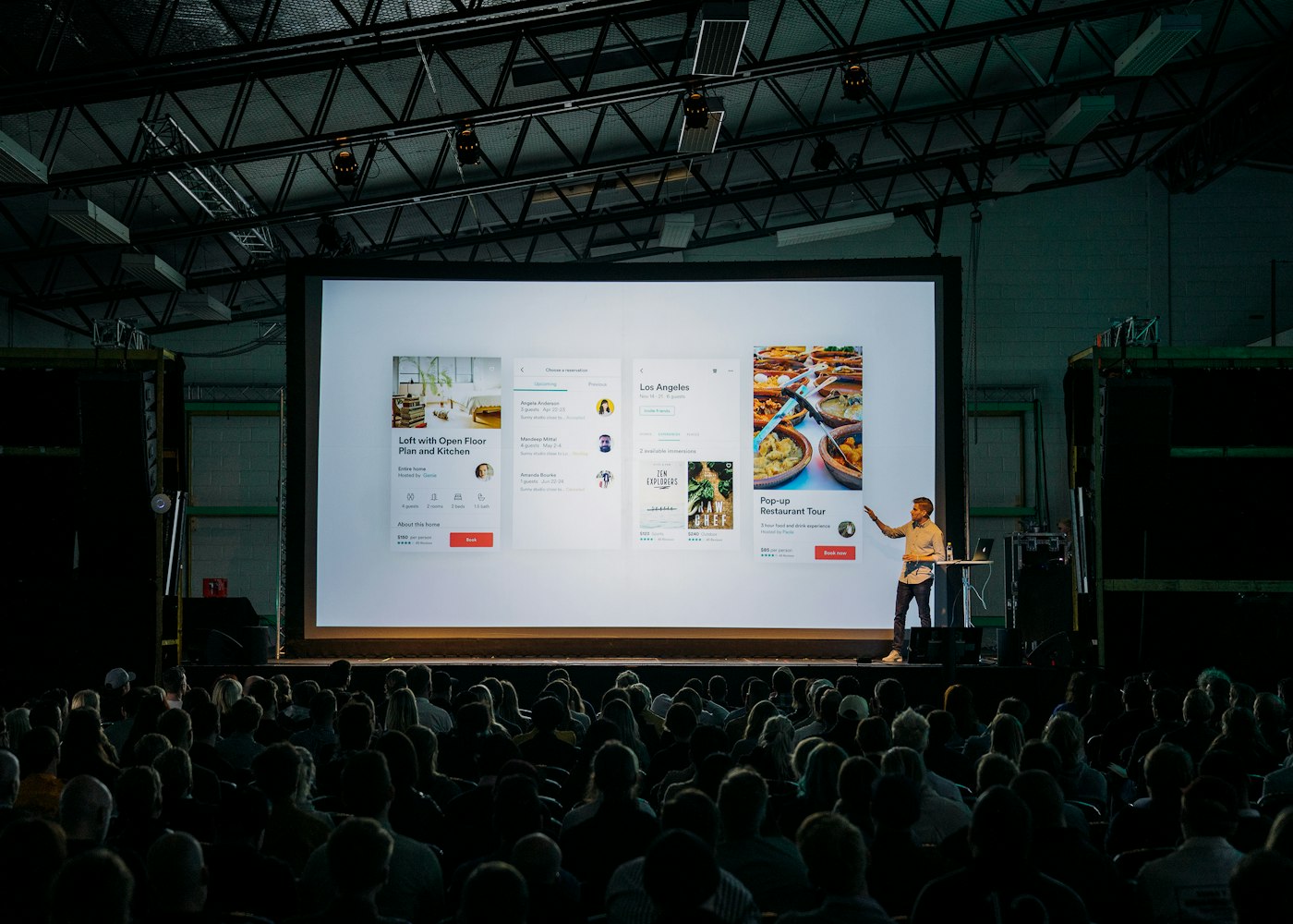 Keynote on stage at an international conference